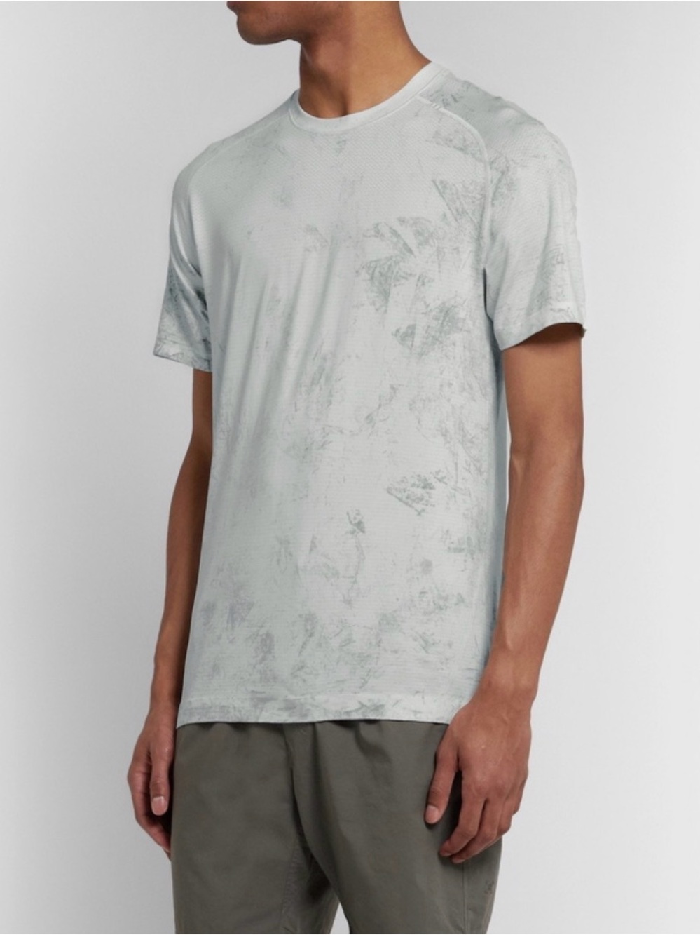 Lululemon Metal Vent Tech Gray Marble Crewneck Short Sleeve Shirt M